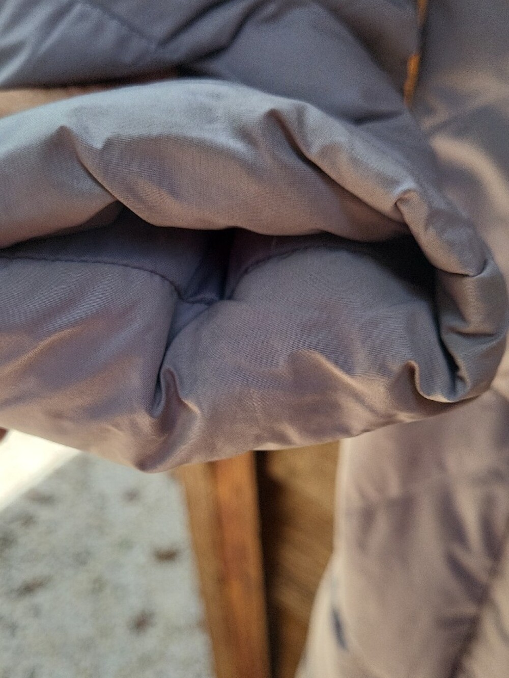 The North Face Women's Hooded Long Goosedown Puffer Coat Grey Large - Picture 5 of 9